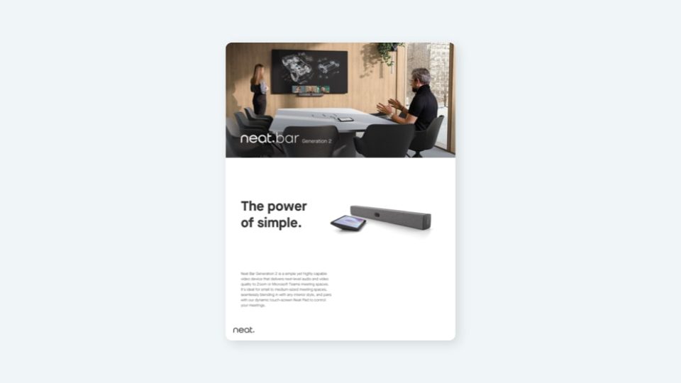 Neat Bar Generation 2: All-In-One Video Conferencing System for ...