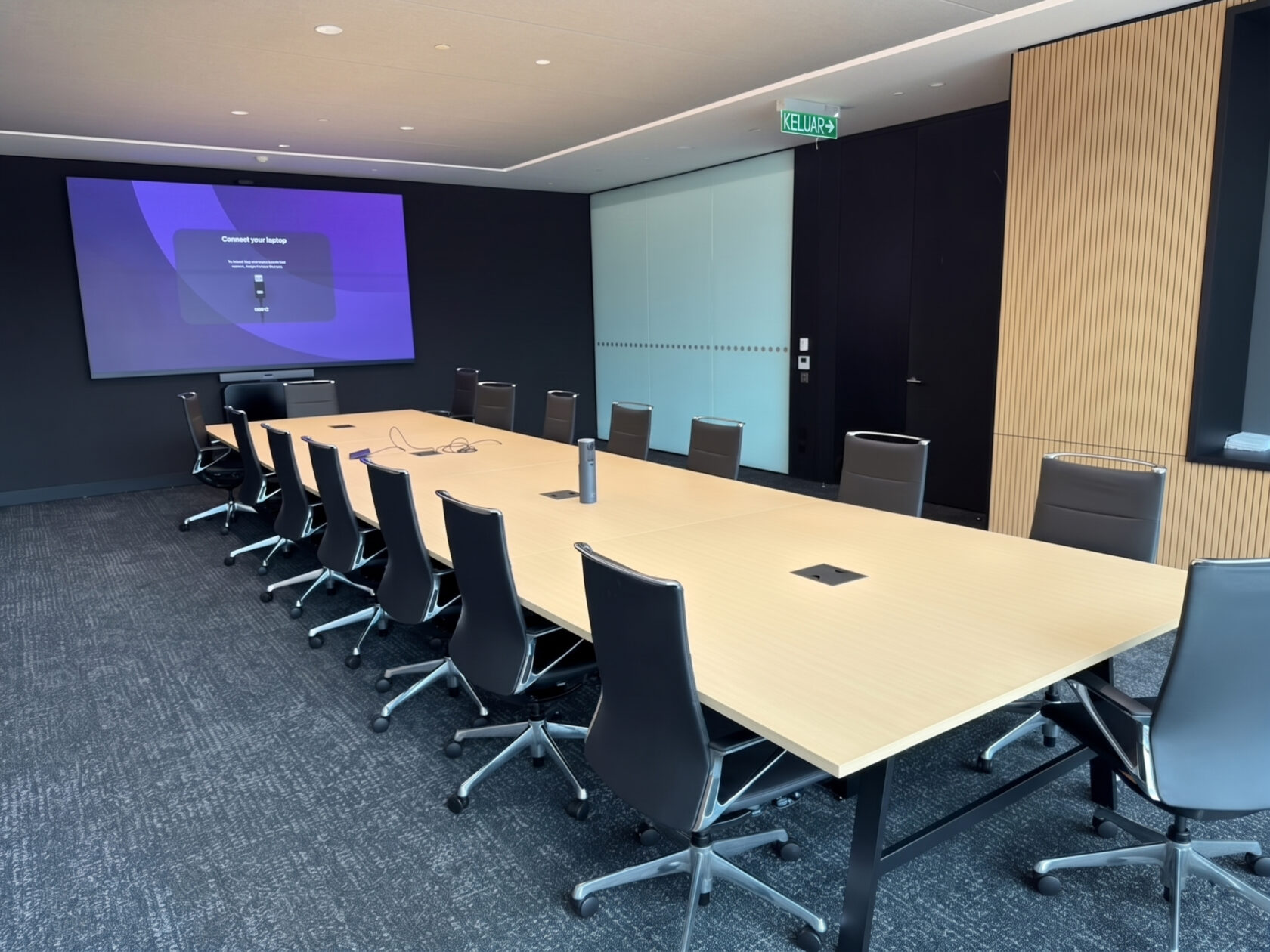 NEXTDC exec board room with neat devices